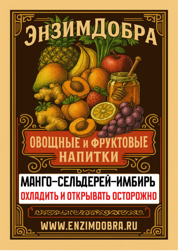 Манго, сельдерей и имбирь — экзотическая энергия и лёгкость в каждом глотке