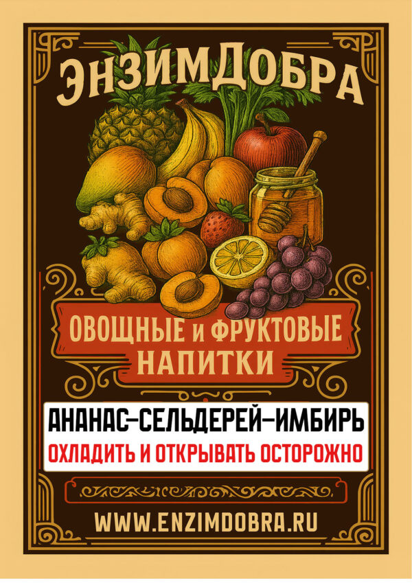 Ананас, сельдерей и имбирь — тропическая лёгкость и бодрость каждый день